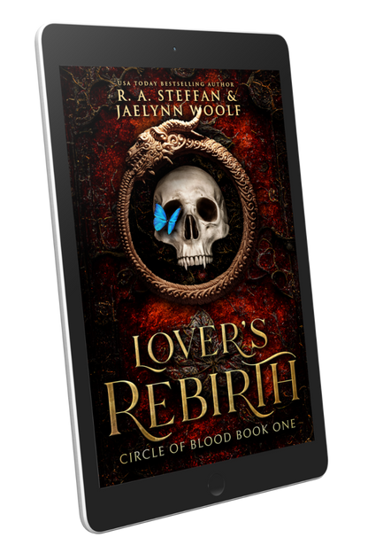 Lover's Rebirth ebook cover, paranormal vampire romance e-book
