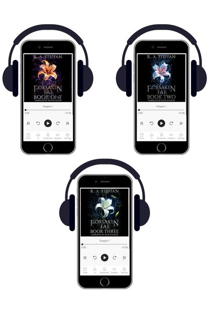 Forsaken Fae Books 1-3 audiobook covers