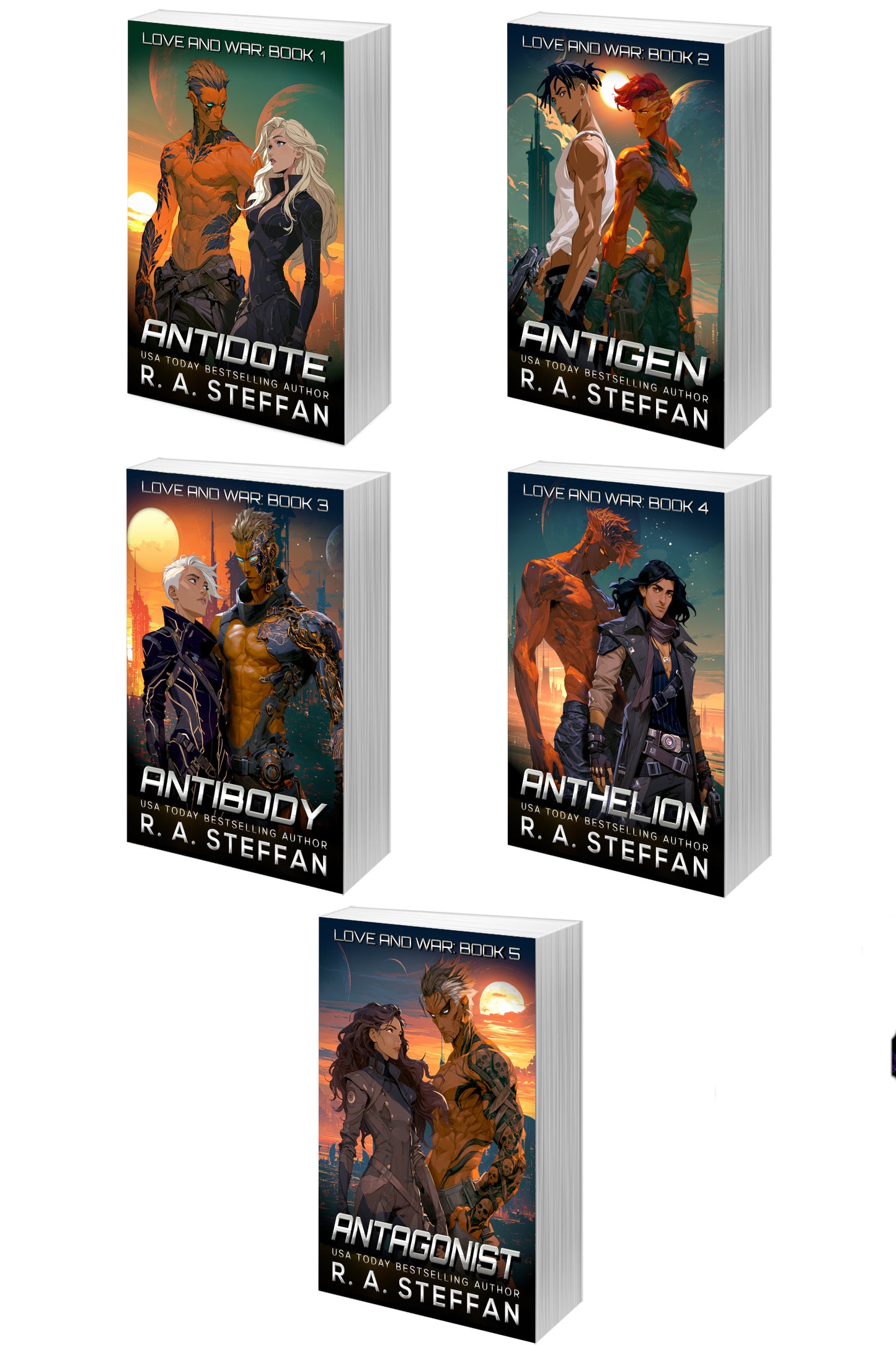 Love and War Books 1-5 Bundle (PAPERBACK, STRAIGHT & LGBT PAIRINGS)