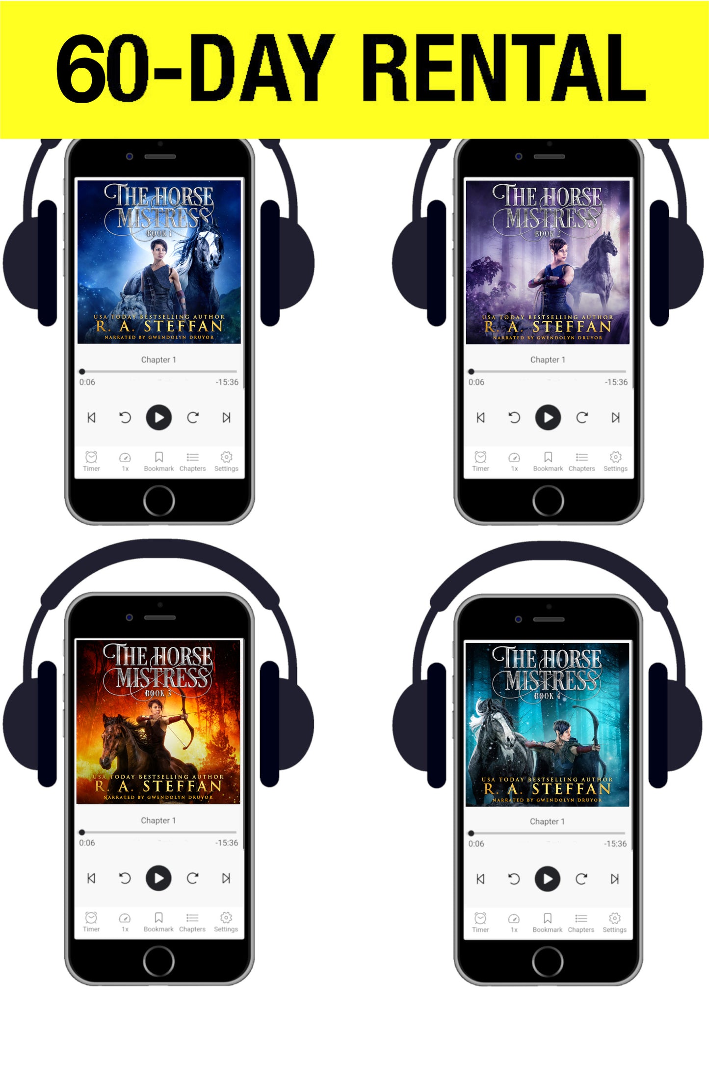 The Horse Mistress: Books 1-4 BUNDLE (60-DAY AUDIOBOOK RENTAL)