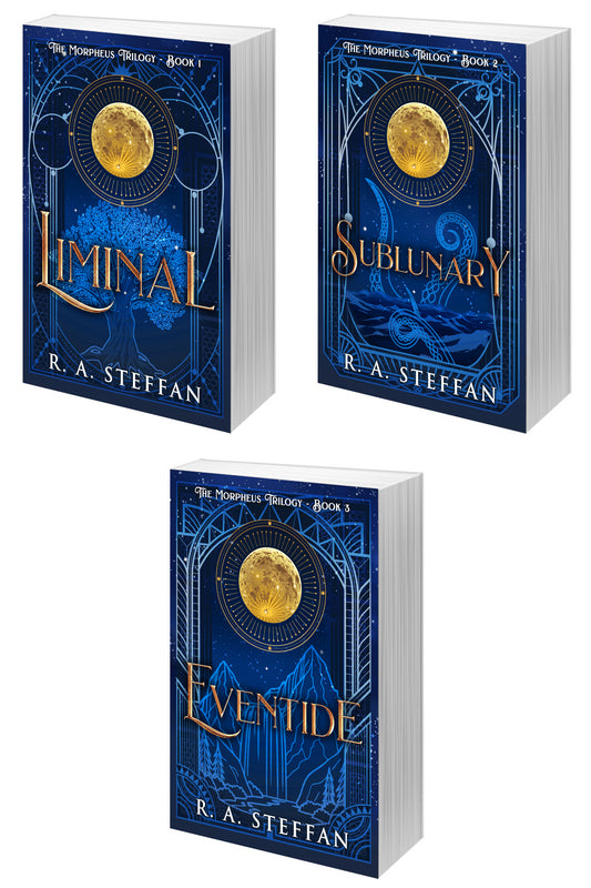 The Morpheus Trilogy paperback covers